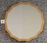 600mm Scallop Round Mirror Gold