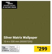 Silver Matrix Wallpaper 10m x 530mm