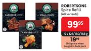 Robertsons Spice Refill (All Variants)-5 x 128/160/168g