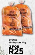 Orange Thriftpacks-For 2 x 1Kg