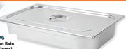 Half 150mm Bain Marie Insert With Lid-Each