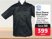 Bakers & Chefs Short Sleeve Chef Jacket-Each