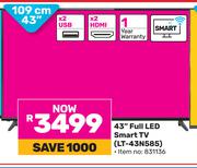 JVC 109cm (43") Full LED Smart TV LT-43N585