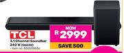 TCL 3.1 Channel Soundbar 240W S643W
