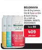 Belgravia Gin & Dry Lemon, Gin & Tonic Or Gin & Dark Cherry-24 x 440ml Per Case