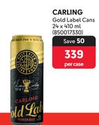 Carling Gold Label Cans-24 x 410ml Per Case