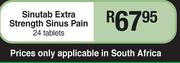 Sinutab Extra Strength Sinus Pain-24 Tablets
