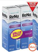 Bausch + Lomb ReNu Multi-Purpose Solution Value Pack 2 x 360ml- Per Pack