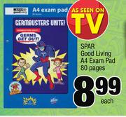 Spar Good Living A4 Exam Pad 80 Pages-Each