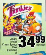 Albany Tinkies Cream Sponge Cake-6s Per Pack