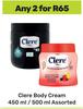 Clere Body Cream Assorted-For Any 2 x 450ml/500ml