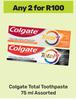 Colgate Total Toothpaste Assorted-For Any 2 x 75ml