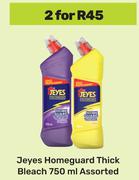 Jeyes Homeguard Thick Bleach Assorted-For 2 x 750ml