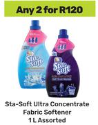 Sta Soft Ultra Concentrate Fabric Softener Assorted-For Any 2 x 1L