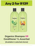 Oragnics Shampoo Or Conditioner Assorted-For Any 2 x 1L