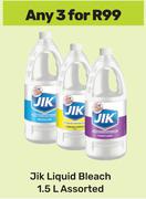 Jik Liquid Bleach Assorted-For Any 3 x 1.5L