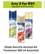 Glade Secrets Aerosol Air Freshener Assorted-For Any 3 x 180ml