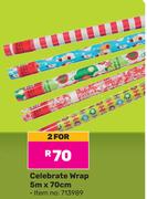 Celebrate Wrap 5m x 70cm (713989)-For 2