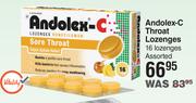 Andolex-C Throat Lozenges 16 Lozenges Assorted