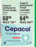 Cepacol Antibacterial Throat Lozenges 24 Lozenges Assorted