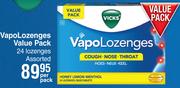 Vicks Vapo Lozenges Value Pack 24 Lozenges Assorted-Per Pack