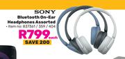 Sony Bluetooth On Ear Headphones Assorted-Each