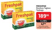 Freshpak Rooibos Tagless Teabags-4 x 80's