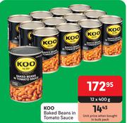 Koo Baked Beans In Tomato Sauce-12 x 400g
