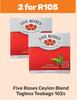 Five Roses Ceylon Blend Tagless Teabags-For 2 x 102s