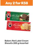 Bakers Red Label Cream Biscuits Assorted-For Any 2 x 200g