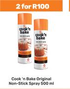 Cook n Bake Original Non Stick Spray-For 2 x 500ml