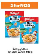 Kellogg's Rice Krispies Vanilla-For 2 x 600g