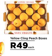 Yellow Cling Peach Boxes-Each