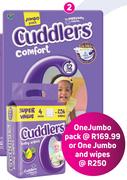 Cuddlers Comfort Jumbo Pack Assorted & Wipes- For Both 