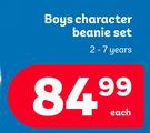 Boys Character Beanie Set (2-7 Years)-Each