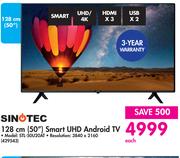 Sinotec 50"(128cm) Smart UHD Android TV 429543-Each