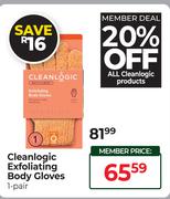 Cleanlogic Exfoliating Body Gloves-1 Pair