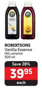 Robertsons Vanilla Essence (All Variants)-500ml Each