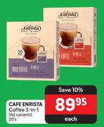 Cafe Enrista Coffee 3-In-1(All Variants)-20's Each