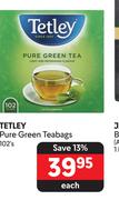 Tetley Pure Green Teabags-102's Each