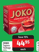 Joko Tagless Teabags -100s Each