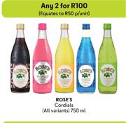 Rose's Cordials (All Variants)-For 2 x 750ml
