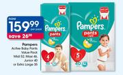 Pampers Active Baby Pants Value Pack (Midi 52, Maxi 46, Junior 40 Or Extra Large 35)-Per Pack