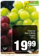 Freshline Red Or White Grapes-500g Per Punnet