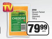 Spar Vacuum Packed Cheese (Assorted)-700g Each