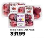 Imported Nectarine & Plum Punnets-For 3