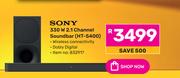 Sony 330W 2.1 Channel Soundbar HT-S400