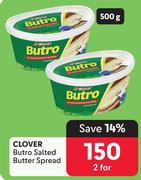 Clover Butro Salted Butter Spread-For 2 x 500g