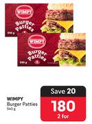 Wimpy Burger Patties-For 2 x 540g