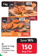 M Cook-In-Bag Chicken (Drumsticks, Wings Or Thigh)-For Any 2 x 1kg
